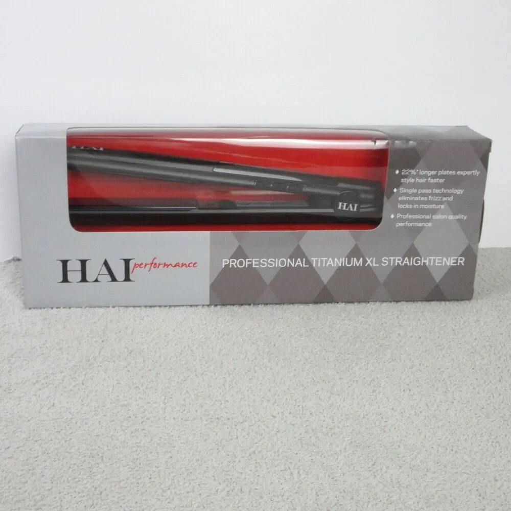 HAI Professional Titanium XL Hair Straightener EF-018 Black Salon Flat Iron New
